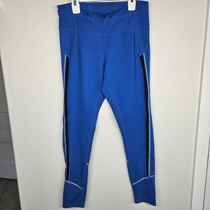 Zella Athletic Leggings Royal Blue Cropped Activewear Size L